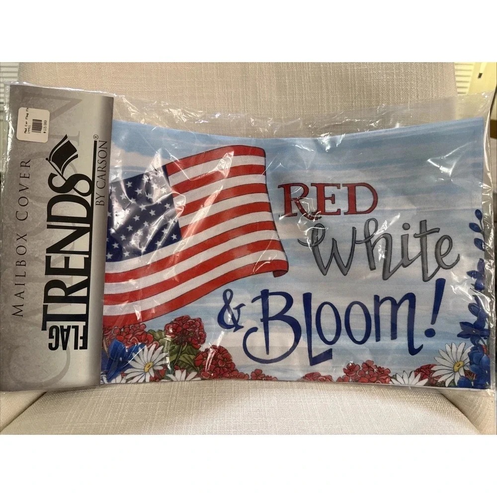 Mailbox Magnetic Cover by Carson Home Red White & Bloom‎ Summer Patriotic